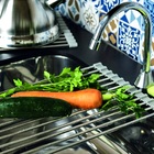 Esteira Escorredora Cozinha Multifunções Inox Silicone 48x24