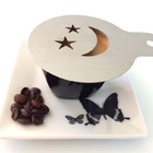 Estêncil Decorar Café/cappuccino Inox Escovado Lua E Estrela