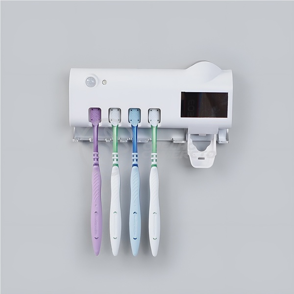 Esterilizador E Suporte Para Escova De Dente Com Luz Uv E Dis