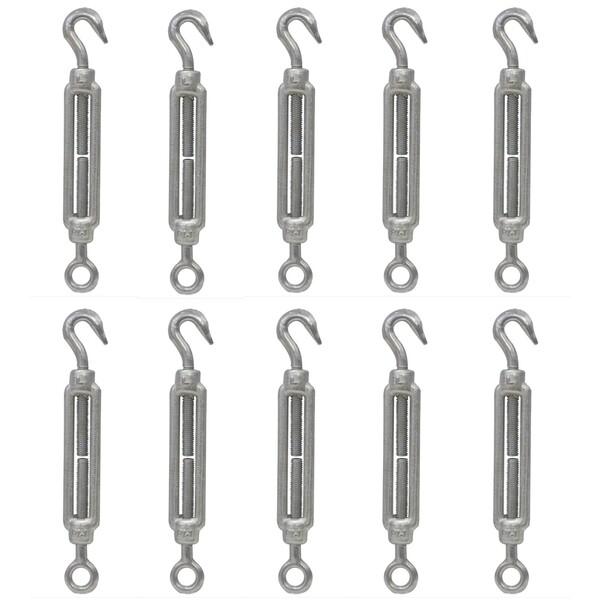 Esticador Gancho E Olhal 1/4 35kgf Aço - 10 Unidades