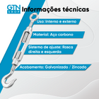 Esticador Para Cabo De Aço 3/8' 10mm