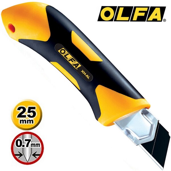 Estilete Heavy Duty 025mm Com Lamina De Carbono Olfa Xh-al