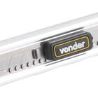 Estilete Largo 18mm Corpo Alumínio Com Guia Metálica Botão T