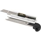 Estilete Largo 18mm Corpo Alumínio Com Guia Metálica Botão T