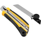 Estilete Largo 18mm Corpo Plástico Com Guia Metálica Botão P