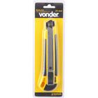 Estilete Largo 25mm Corpo Plástico Com Guia Metálica Botão T