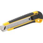 Estilete Largo 25mm Corpo Plástico Com Guia Metálica Botão T