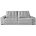 Estofado 210 Pés De Madeira Cinza Com Castanho