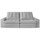 Estofado 210 Pés De Madeira Cinza Com Castanho