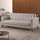 Estofado 2 Lugares Base De Madeira Saturno 01 Com Canela