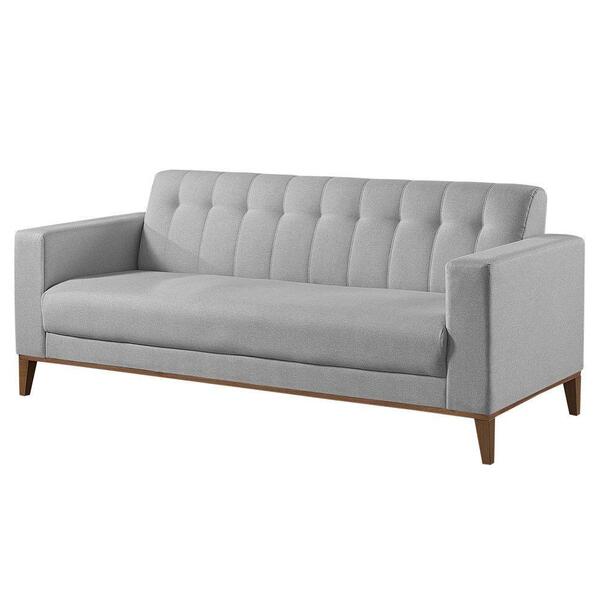 Estofado 2 Lugares Base De Madeira Saturno 02 Com Canela