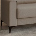 Estofado 3 Lugares Chaise Lado Direito Bege