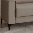 Estofado 3 Lugares Chaise Lado Direito Bege