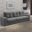 Estofado 3 Lugares Toronto Suede Cinza 1.90mts