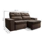 Estofado Cheer Solar 3 Lugares Assento Retrátil E Encosto Rec