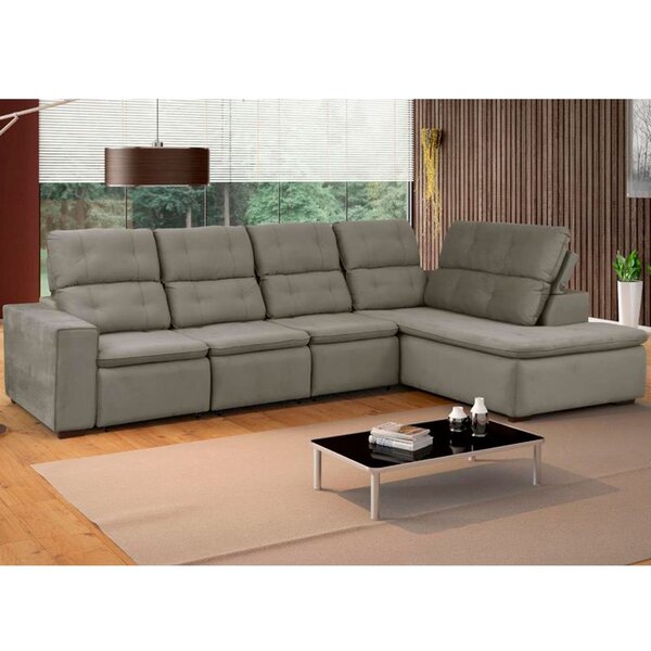 Estofado De Canto 3 Lugares Chess Retrátil Palázio Solar Móve