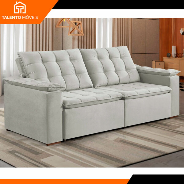 Estofado Douro 2 Lugares 180cm Veludo Paris Talento Móveis