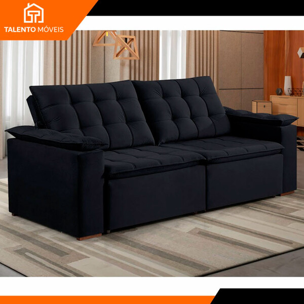 Estofado Douro 2 Lugares 200cm Veludo Paris Talento Móveis