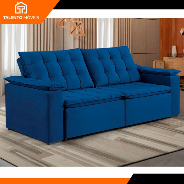 Estofado Douro 2 Lugares 220cm Veludo Paris Talento Móveis