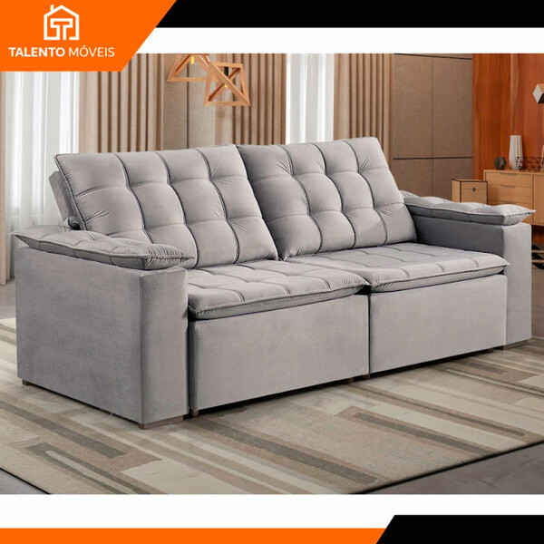 Estofado Douro 2 Lugares 220cm Veludo Paris Talento Móveis