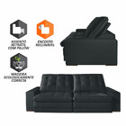 Estofado Lexus 270 Veludo Paris Pés De Madeira Talento Móveis