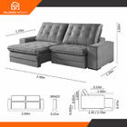 Estofado Lexus 290 Veludo Paris Pés De Madeira Talento Móveis