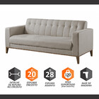 Estofado Liverpool 3 Lugares 195 Base De Madeira Talento Móve