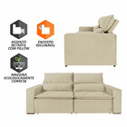 Estofado Milan 2 Lugares 180 Veludo Paris Pés De Madeira Tale