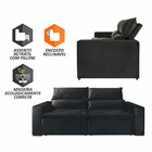 Estofado Milan 2 Lugares 180 Veludo Paris Pés De Madeira Tale