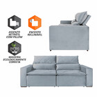 Estofado Milan 2 Lugares 180 Veludo Paris Pés De Madeira Tale