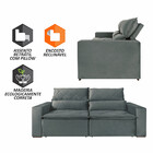 Estofado Milan 2 Lugares 200 Veludo Paris Pés De Madeira Tale