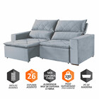 Estofado Milan 3 Lugares 220 Veludo Paris Pés De Madeira Tale