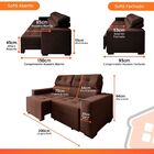 Estofado Monaco 2.00m Retrátil Reclinável Com Espuma D-26 - M