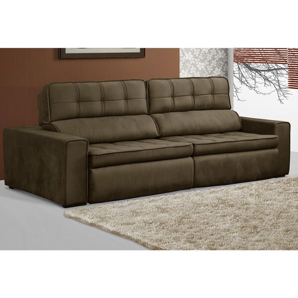 Estofado Nobile 3 Lugares Retrátil Gralha Azul