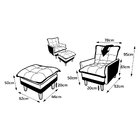 Estofado Poltrona Classic 01 Lug Plat Platinum Grafite