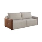 Estofado Retrátil 160cm Com Usb Urban  Bege/paçoca