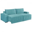 Estofado Retrátil 190cm Línea  Verde/água