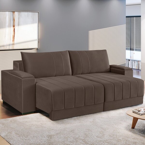 Estofado Retrátil 290cm Línea Marrom