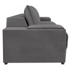 Estofado Retrátil Com Baú 190cm E Com Usb Línea  Cinza