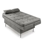 Estofado Sofá Cama Flip 90x185x90cm Cinza