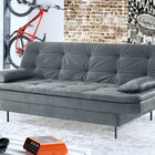 Estofado Sofá Cama Flip 90x185x90cm Cinza