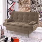 Estofado Sofá Cama Flip 90x185x90cm Marrom