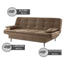 Estofado Sofá Cama Flip 90x185x90cm Marrom