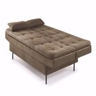 Estofado Sofá Cama Flip 90x185x90cm Marrom