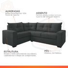 Estofado Sofá De Canto 5 Lugares Veneza Com Espuma D-26 E Est