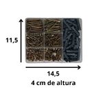 Estojo Caixa Kit 500 Peças Parafuso Parafusos Chipboard Phili