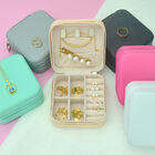 Estojo Caixinha Porta Joias Pequeno Compacto Com Fecho Verde