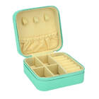 Estojo Caixinha Porta Joias Pequeno Compacto Com Fecho Verde