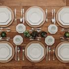 Estojo Com 24 Xícaras Café Com Pires Prisma Porcelana Branca