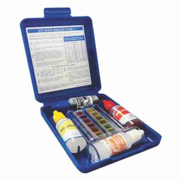 Estojo De Teste 3 Em 1 Cloro / Ph / Alcalinidade Para Piscina
